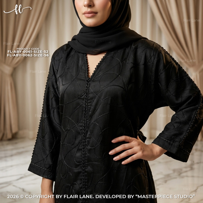 Long Party Borqa with Matching Hijab