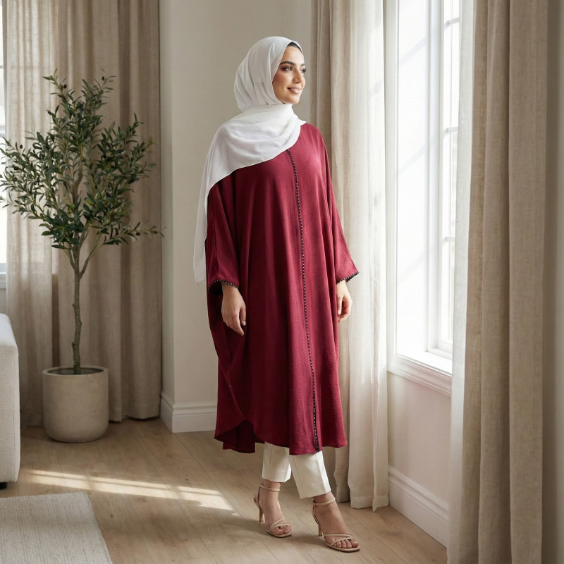 Long Solid Abaya