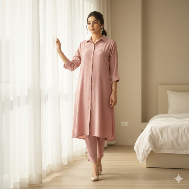Ladies Cotton Co-Ord Set